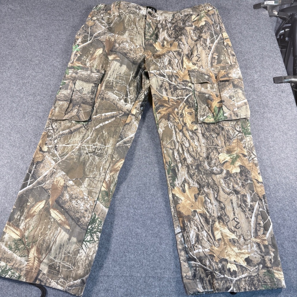 Realtree Edge Mens Camouflage Cargo Pants Forest Camo Tactical Hunting 42x31